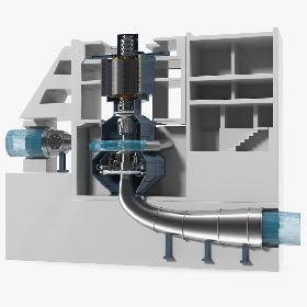 Variable Speed Pumped Storage Power Plant 3D model